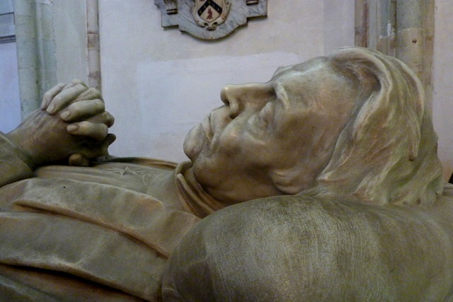 Detail of a memorial in Rochester Cathedral