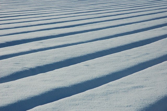 Snow covered arable land, Birlingham