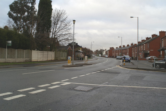 Junction of Gorsey Lane with the A569