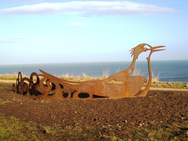 Iron bird-sculpture