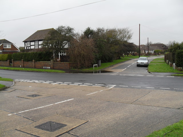 Looking from Hawley Road across Holmes Lane into The Crescent