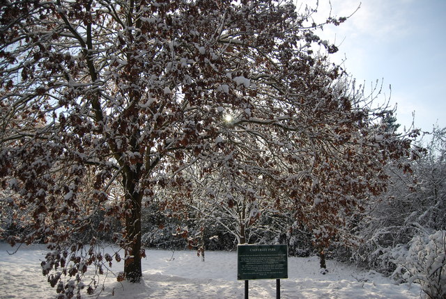 Calverley Park in the snow