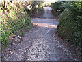 West Chilington Road dividing footpath to Abingworth