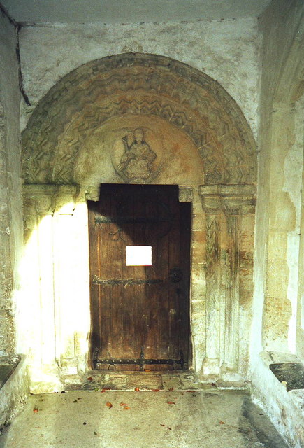 Church door and portal, All Saint's, Kirtling, Cambs.