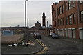 Manchester (Strangeways) Prison, seen from Derby Street, down Blacklock Street