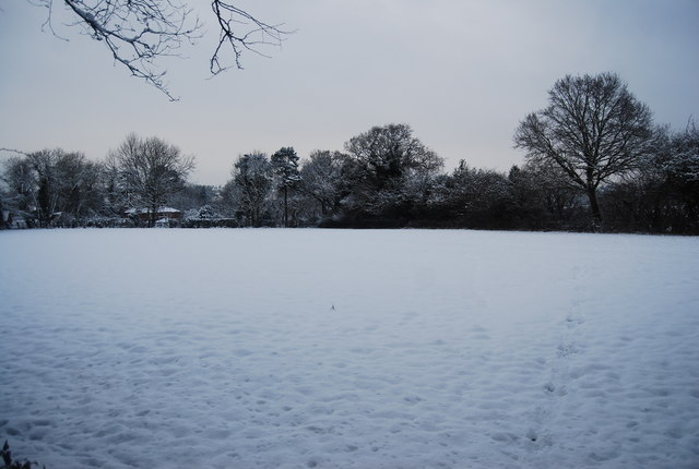 Snow covered field north of the Tunbridge Wells Circular Path