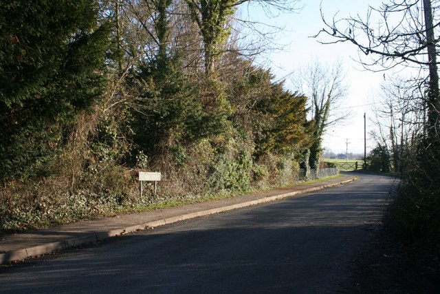 Road sign in the hedge