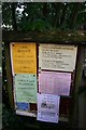 Notice board at St James