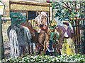 Detail of Horse Fair mosaic mural