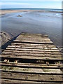 SX0247 : Old wooden slipway on Pentewan Beach by Rod Allday