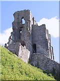 SY9582 : Ruined tower, Corfe Castle by N Chadwick