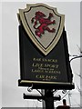 The Red Lion sign, 70 Castle Road