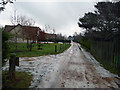 Icy road in Kintessack