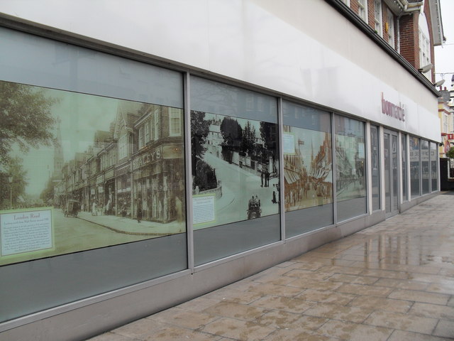 Historical montage at bonmarché  in the High Street