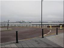 SJ3194 : View  across the Mersey from Marine Promenade by John S Turner