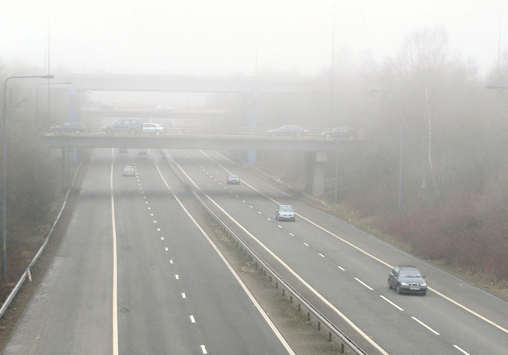 Simister Island in Fog © David Dixon cc-by-sa/2.0 :: Geograph Britain ...