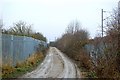 Unsurfaced road and footpath beside the railway, Rugby (2)