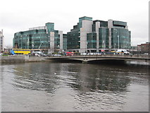 O1634 : River Liffey and modern office building by Philip Halling