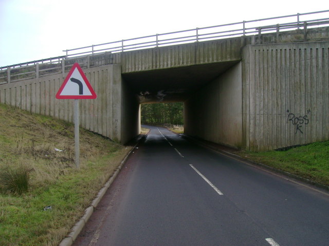 Passing under A726 bridge