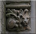 Church door carving