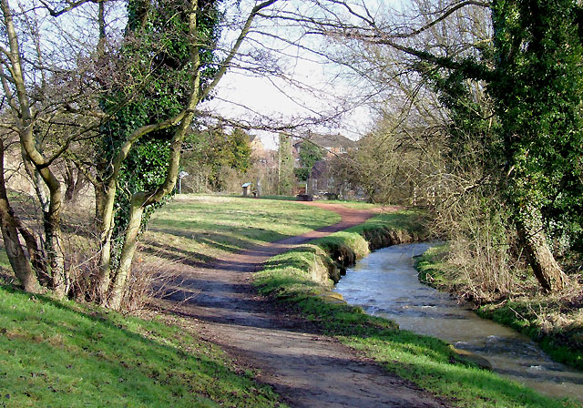 Wom Brook at Giggety in Wombourne, Staffordshire