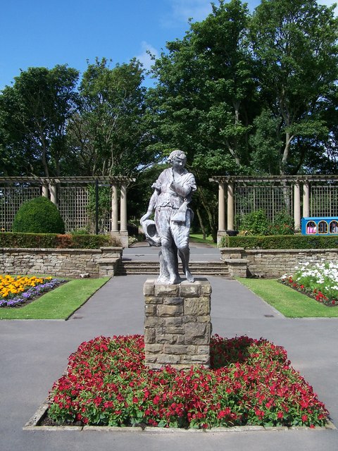 The West Statue, Italian Gardens, Stanley Park, Blackpool