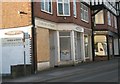 Boarded up shop in Weyhill