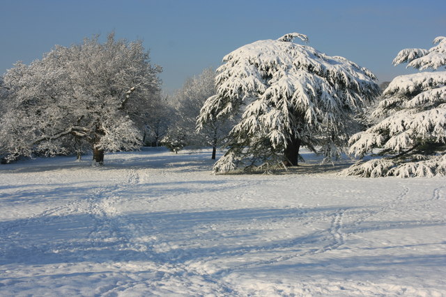 Calverley Park: snow scene