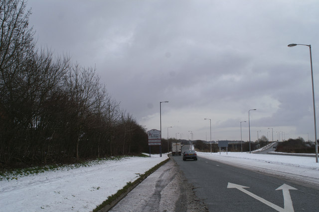 The road off the M6 at Shevington