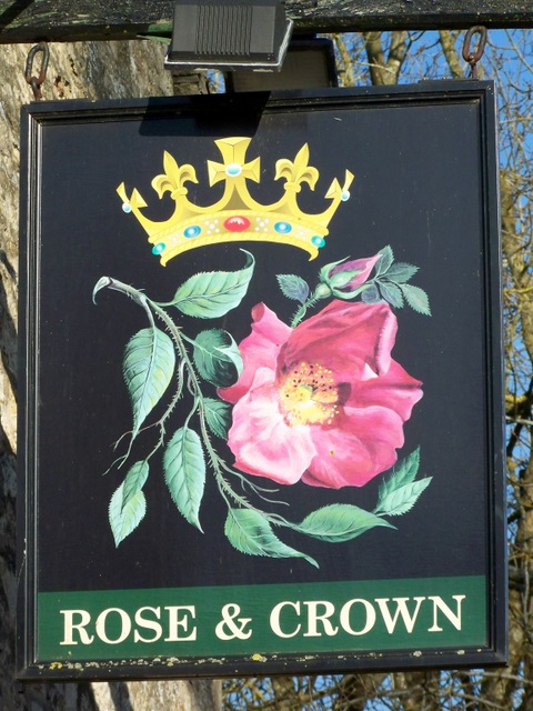 Sign for the Rose and Crown