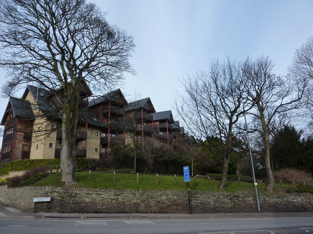 Swiss chalet school of apartment block building
