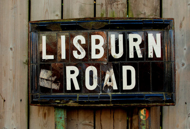 Lisburn Road sign, Belfast © Albert Bridge :: Geograph Ireland