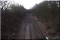 End of the line at Chessington South from Garrison Lane bridge