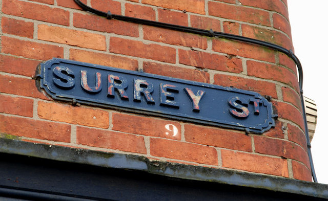 Surrey Street sign, Belfast