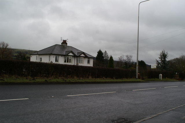 House by the milestone on the old A59 at Barrow