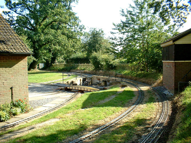 Track of miniature railway at Coate Water Country Park