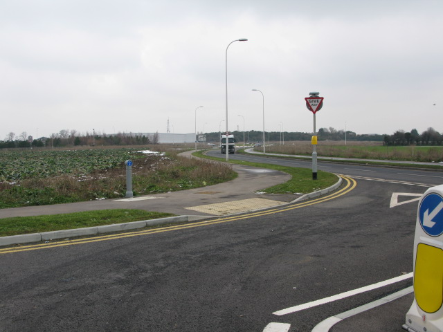 Looking N to Westwood Cross from the new A256