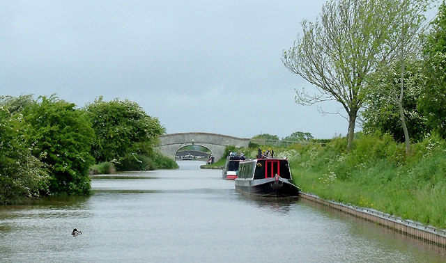 Shropshire Union Canal approaching Hack Green, Cheshire