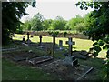 Graves in the churchyard at Broughton near to Milton Keynes