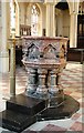 TQ2680 : St James the Less, Sussex Gardens, London W2 - Font by John Salmon