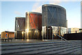 Ventilator towers beside City Road, London EC1