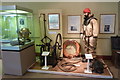 A display of diving equipment in Whitstable Museum