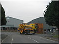 Gritting lorry leaves the South Molton depot