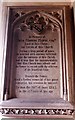 Memorial to John Thomas Mayne in Teffont Evias church