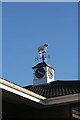 Weather vane on the clock