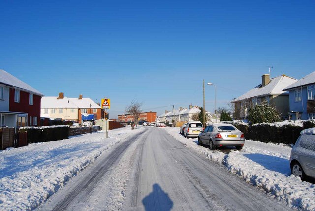 Bridgemary under snow - Nobes Avenue (2)