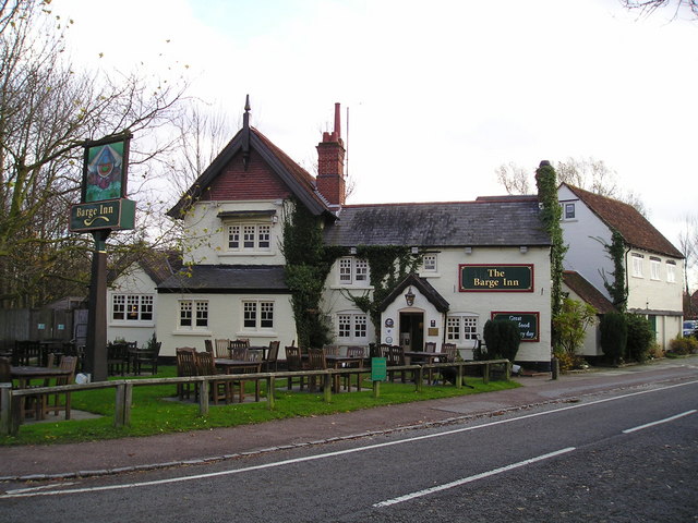 The Barge Inn Pub, Little Woolstone,... © canalandriversidepubs co uk ...