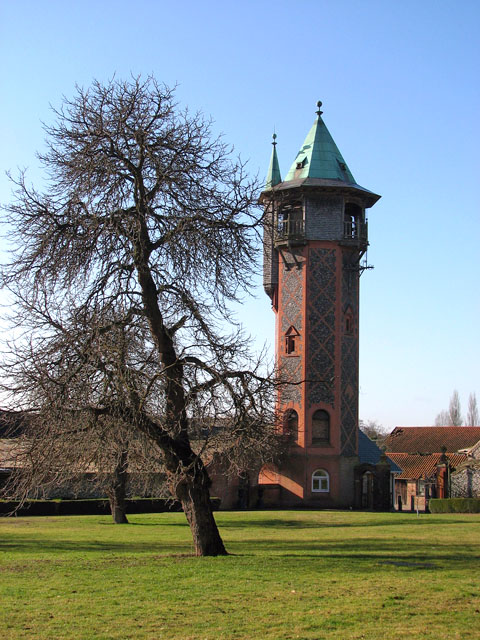 The water tower at Kilverstone Hall