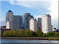 Canary Wharf from the River Thames