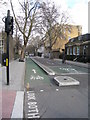 Cycle lane in Montague Place